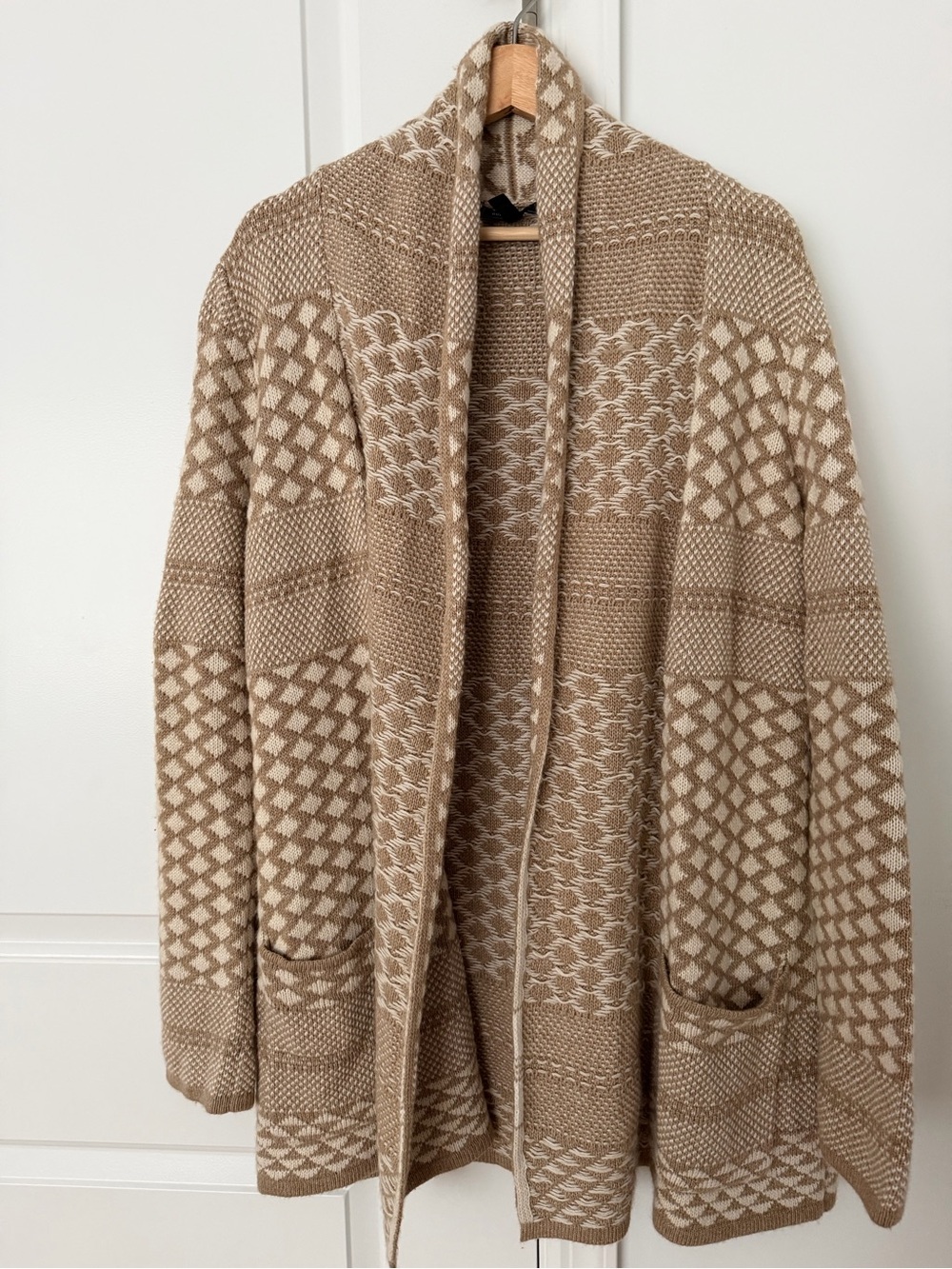 BCBGMAXAZRIA Shadia Textured Jacquard Sweater Coat – Size Small – Like New